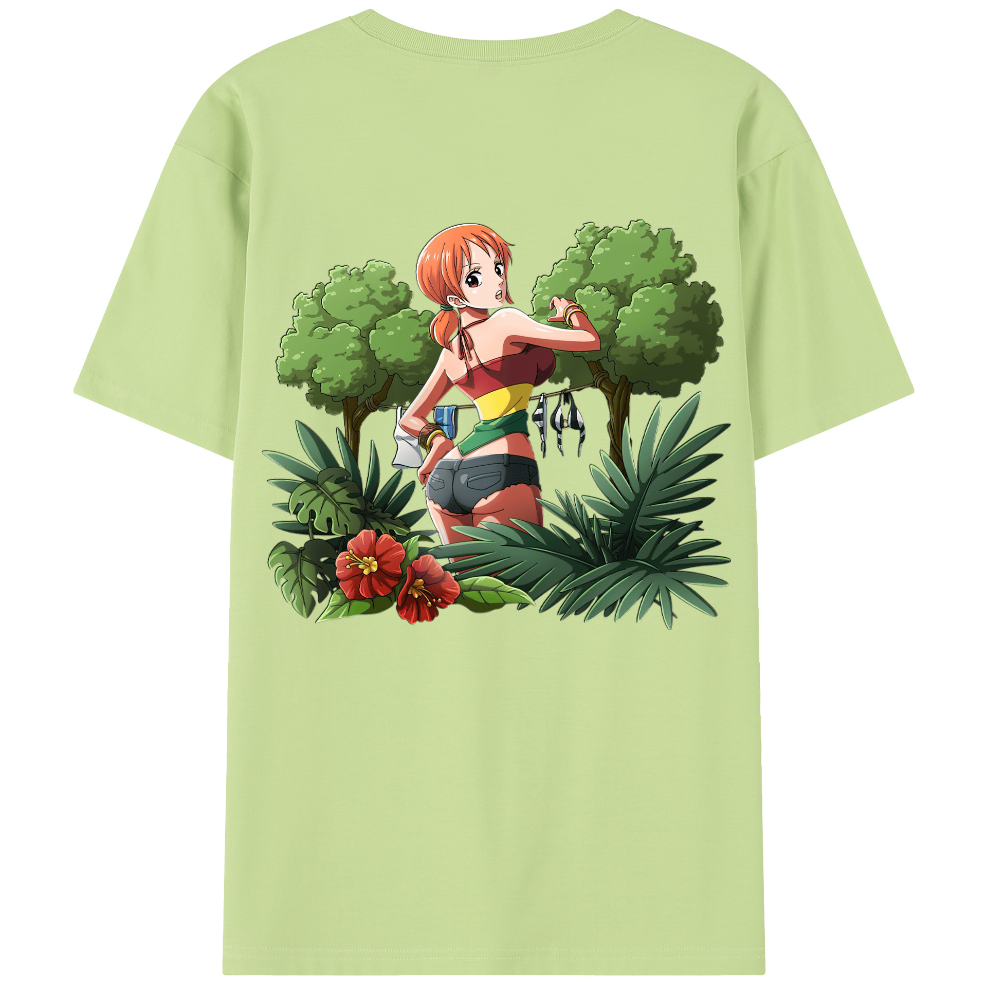 ワンピース ナミ ONE PIECE Nami 綿100％半袖Tシャツ（背面プリント）